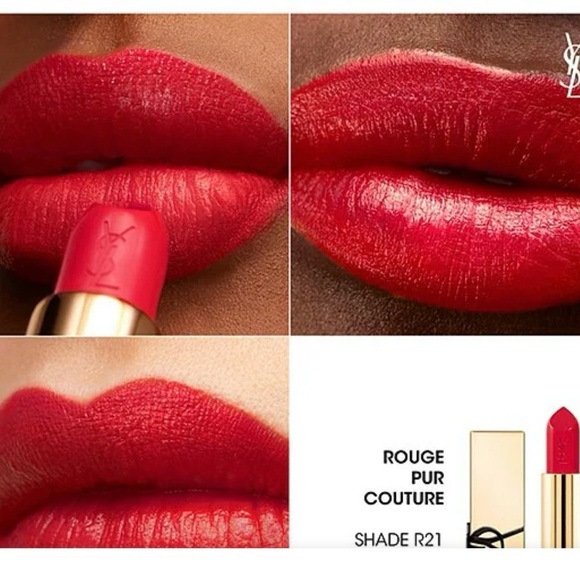 Yves Saint Laurent Beaute Rouge Pur Couture Caring Satin Lipstick Red #R21 NIB - Picture 4 of 4